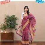 Chic Maroon Digital Printed Saree
