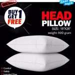 Exclusive Korean fiber Head pillow standard 18*26 size Cotton Fabric Head Pillow ( Buy 1 get 1 )