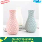 Nordic style diamond pattern vase fake plastic flower vase pot home decoratio(1psc)