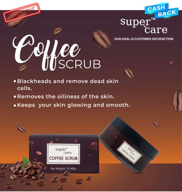 SUPER CARE Coffee Scrub 70ml For Unisex Coffee Scrubs For Face & Body
