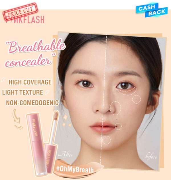 PinkFlash Lasting Waterproof Matte Concealer - 3.2g