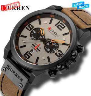 Curren 8314 Fashion Classic Chronograph Watch for Men-Black Ash