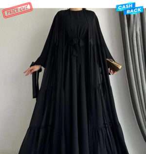 premium quality dubai cherry georgette fabric koti gown borka for women