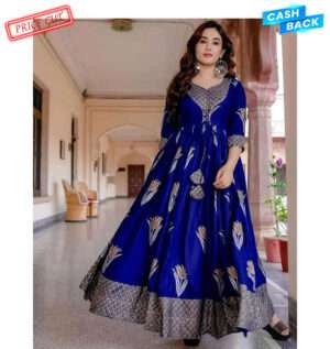 New Designed Long Kurti Gown for Women with Koti Detail – Stylish and Elegant